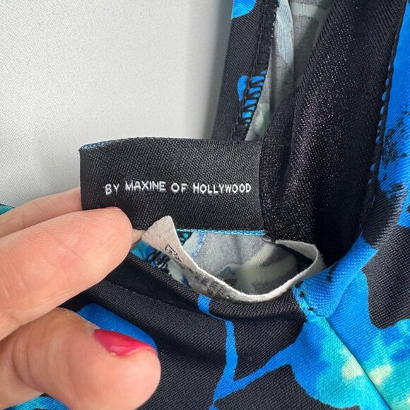 Azul Sz 20W Blue Floral‎ One-Piece Swim Dress With Built-In Bra and Bottoms - Picture 5 of 11